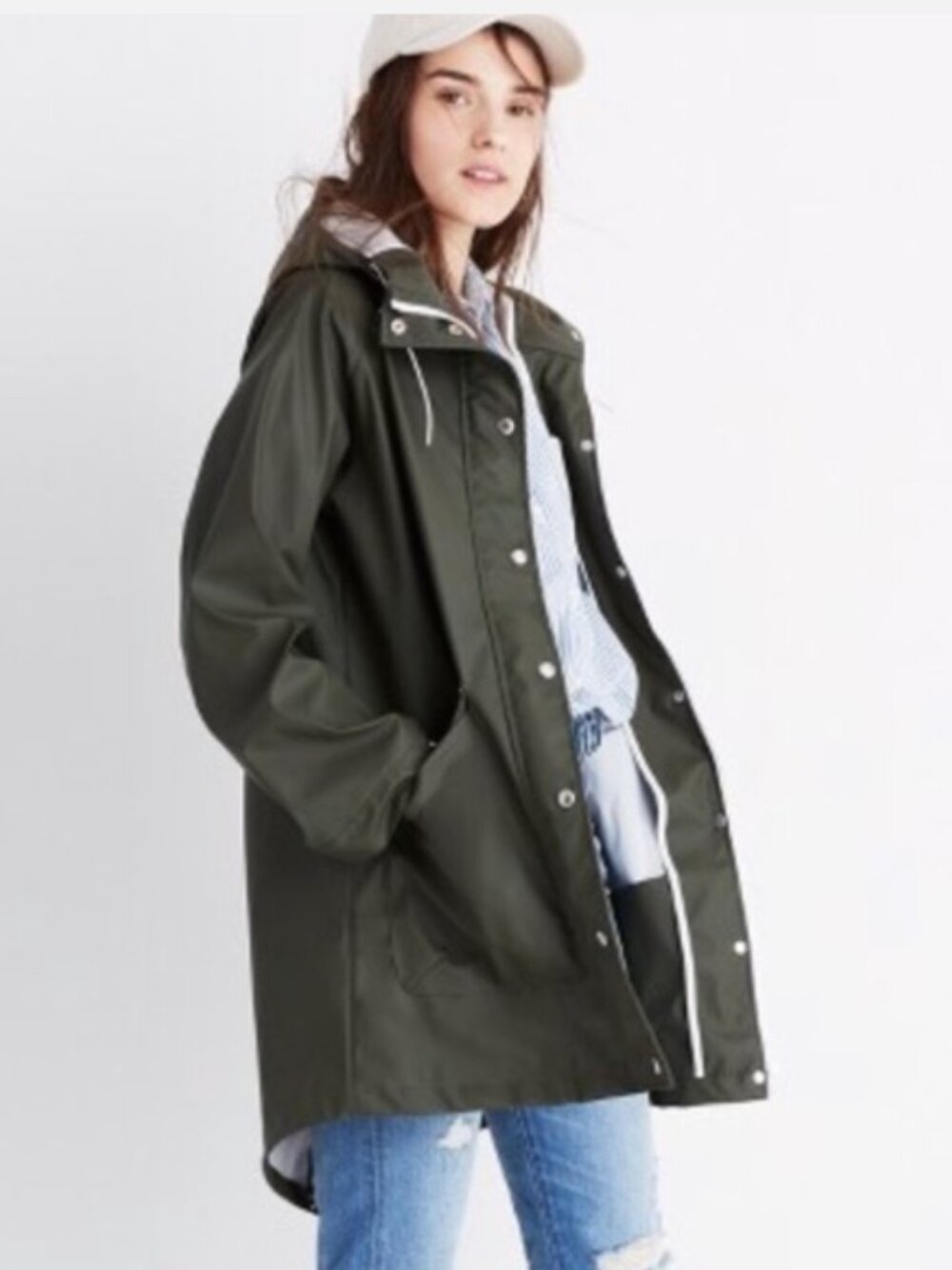 Penfield Kingman Rain Jacket for Madewell Size Medium Hooded Utility Heritage